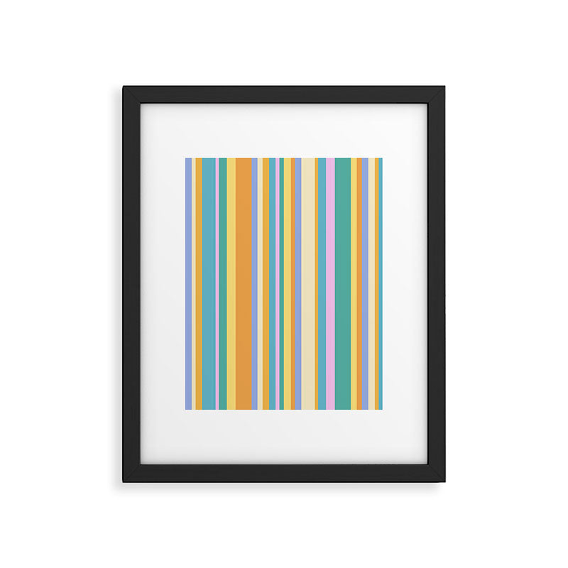 Classic Stripes XXIV - 90s Summer Framed Art Print Gallery Image 5