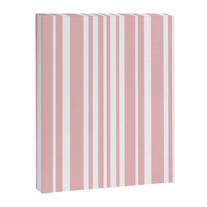 Classic Stripes XXIX - Blush Pink Canvas Print Gallery Image 1