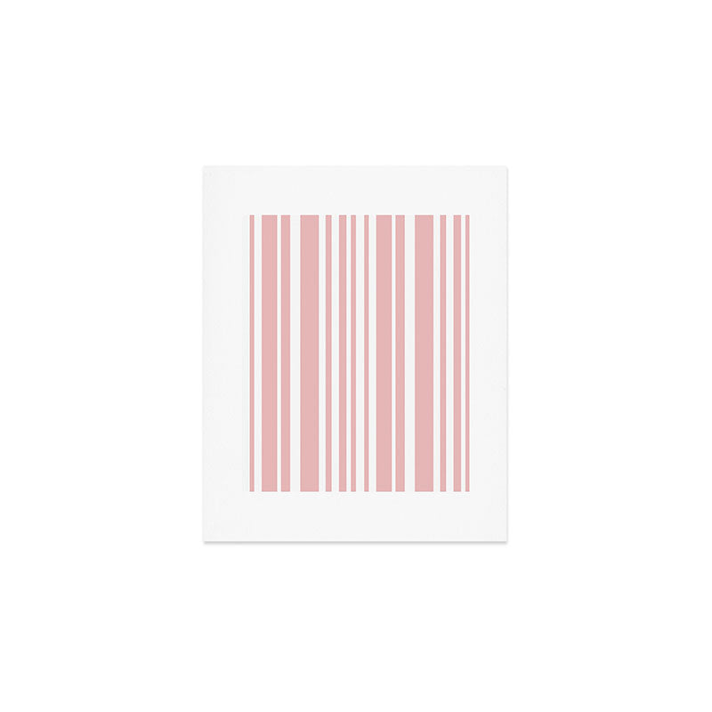 Classic Stripes XXIX - Blush Pink Art Print Gallery Image 1