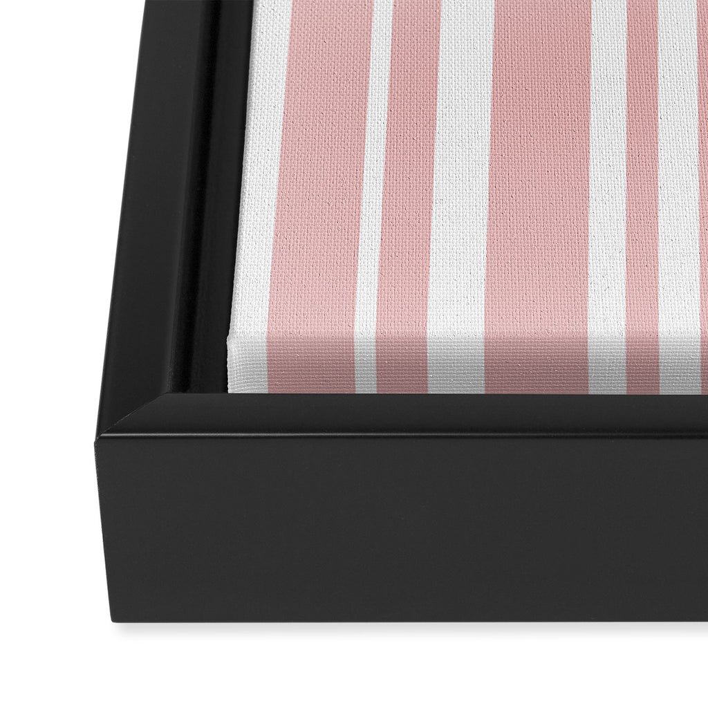 Classic Stripes XXIX - Blush Pink Framed Canvas Print Gallery Image 3