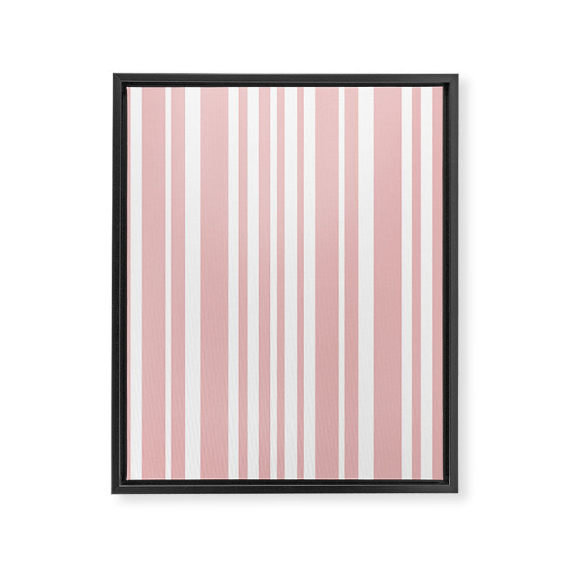 Classic Stripes XXIX - Blush Pink Framed Canvas Print Gallery Image 6