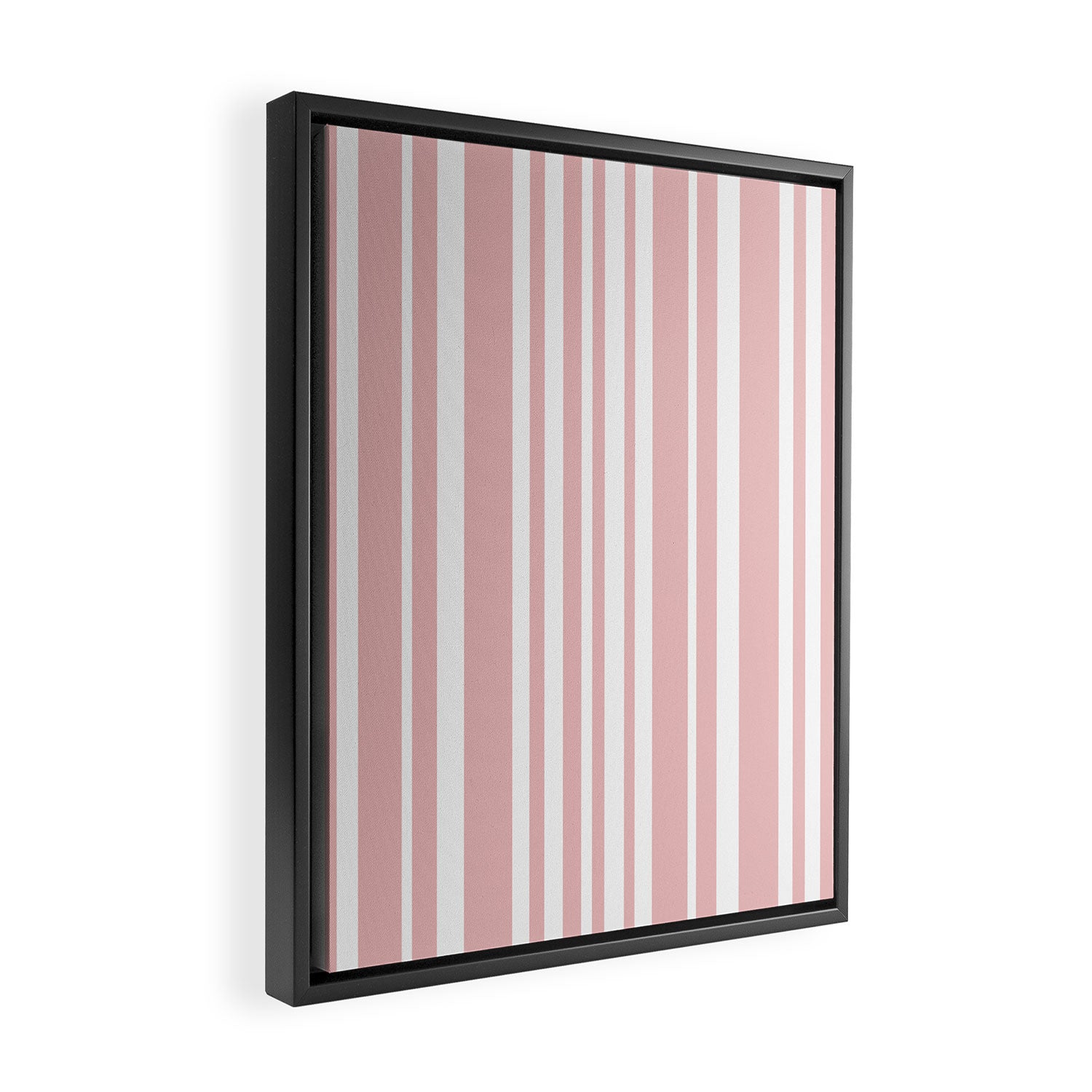 Classic Stripes XXIX - Blush Pink Framed Canvas Print Gallery Image 2