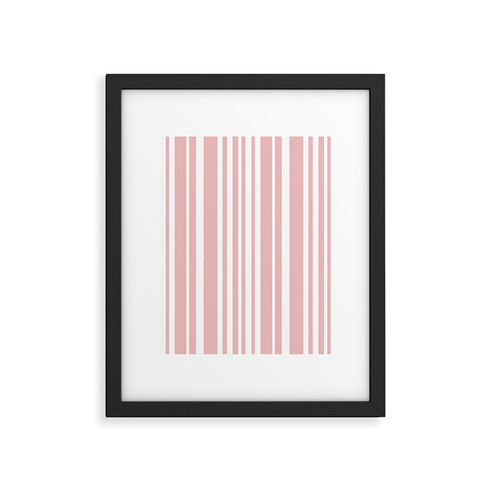 Classic Stripes XXIX - Blush Pink Framed Art Print Gallery Image 1