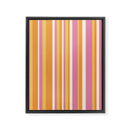 Classic Stripes XXV - Pink Orange Yellow Framed Canvas Print Gallery Image 6