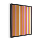 Classic Stripes XXV - Pink Orange Yellow Framed Canvas Print Gallery Image 2