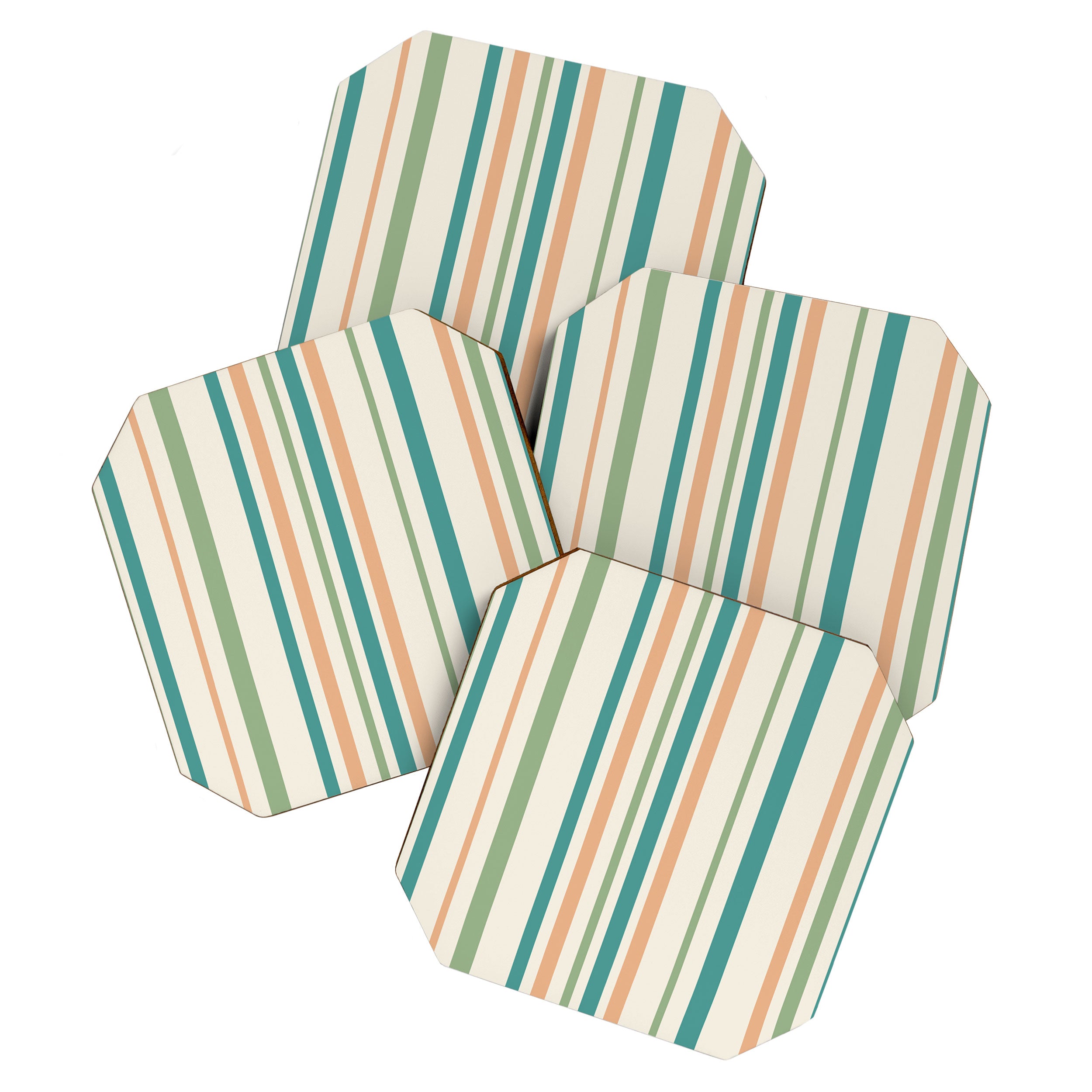 Classic Stripes XXVI - Natural Boho Coaster Gallery Image 1