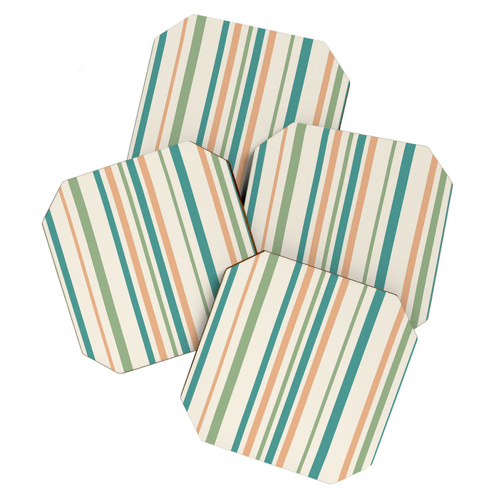 Classic Stripes XXVI - Natural Boho Coaster Gallery Image 1