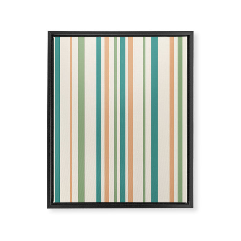 Classic Stripes XXVI - Natural Boho Framed Canvas Print Gallery Image 6