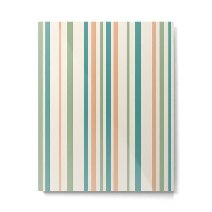 Classic Stripes XXVI - Natural Boho Metal Print Gallery Image 1