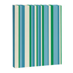 Classic Stripes XXVII - Beachy Blue and Green Canvas Print Gallery Image 6