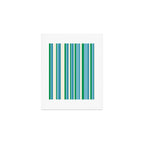 Classic Stripes XXVII - Beachy Blue and Green Art Print Gallery Image 1