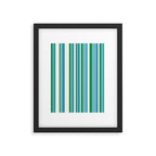 Classic Stripes XXVII - Beachy Blue and Green Framed Art Print Gallery Image 5