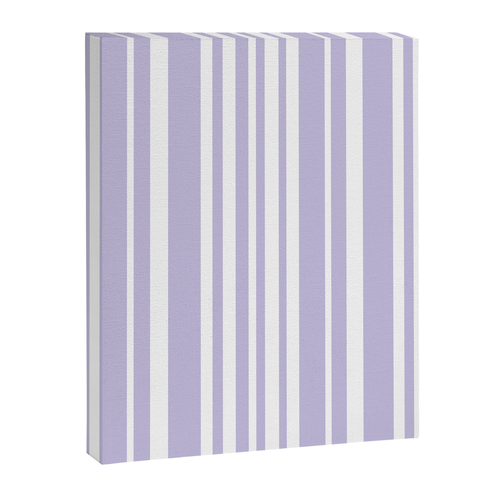 Classic Stripes XXVIII - Lilac Purple Canvas Print Gallery Image 6
