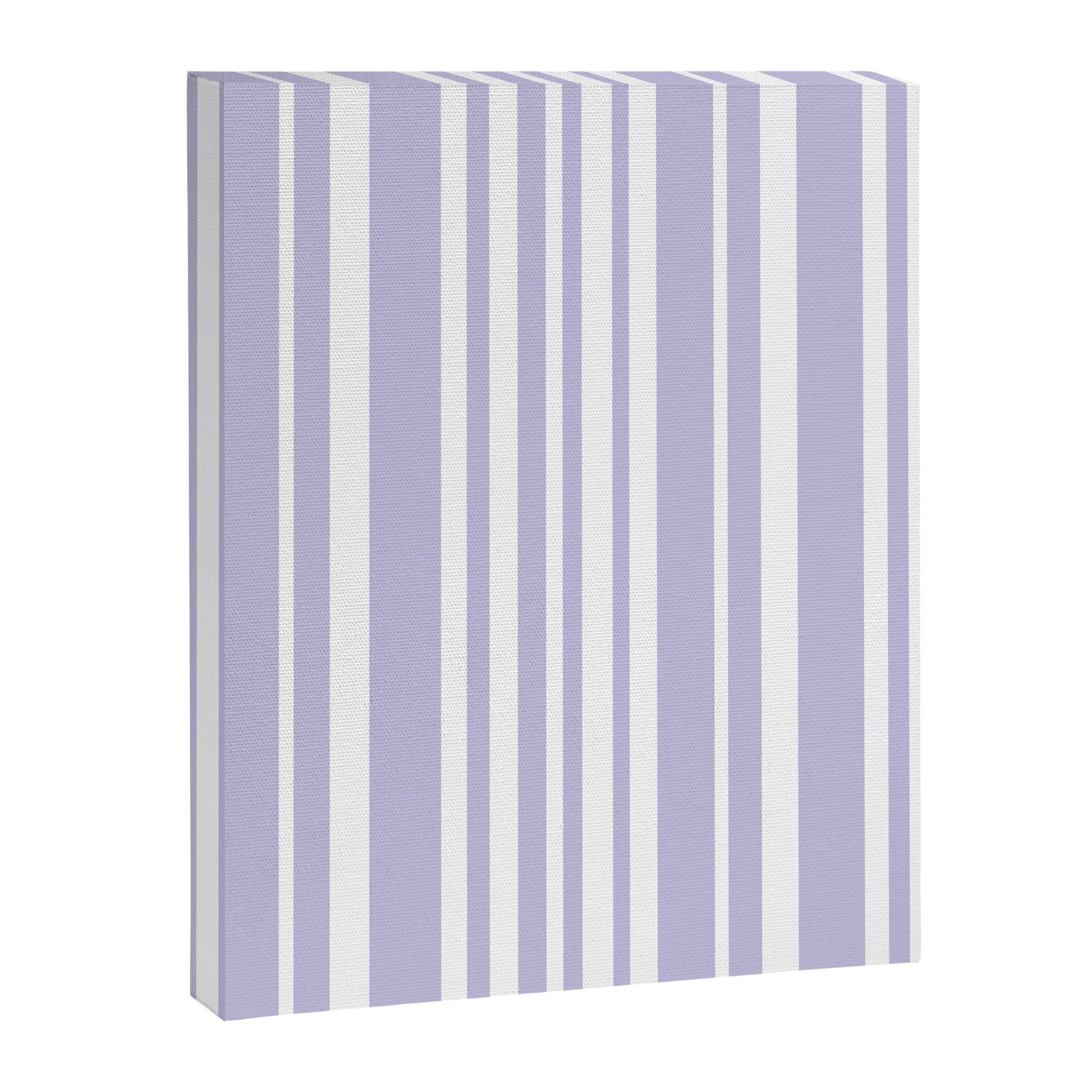 Classic Stripes XXVIII - Lilac Purple Canvas Print Gallery Image 6