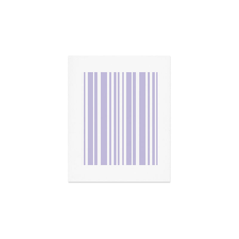 Classic Stripes XXVIII - Lilac Purple Art Print Gallery Image 1