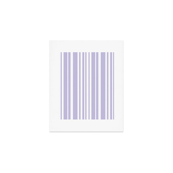 Classic Stripes XXVIII - Lilac Purple Art Print Gallery Image 1