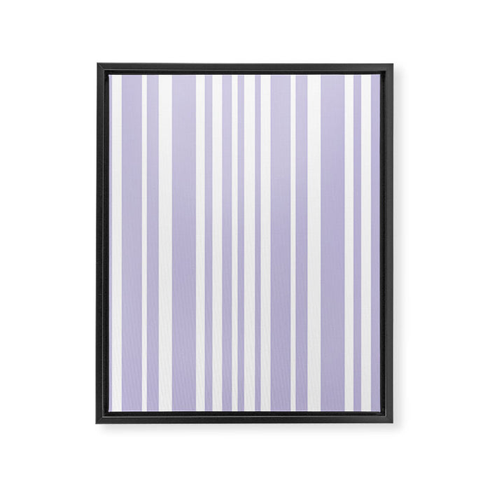 Classic Stripes XXVIII - Lilac Purple Framed Canvas Print Gallery Image 1