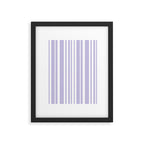 Classic Stripes XXVIII - Lilac Purple Framed Art Print Gallery Image 5