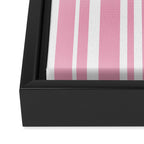 Classic Stripes XXXI - Pastel Pink  Framed Canvas Print Gallery Image 3