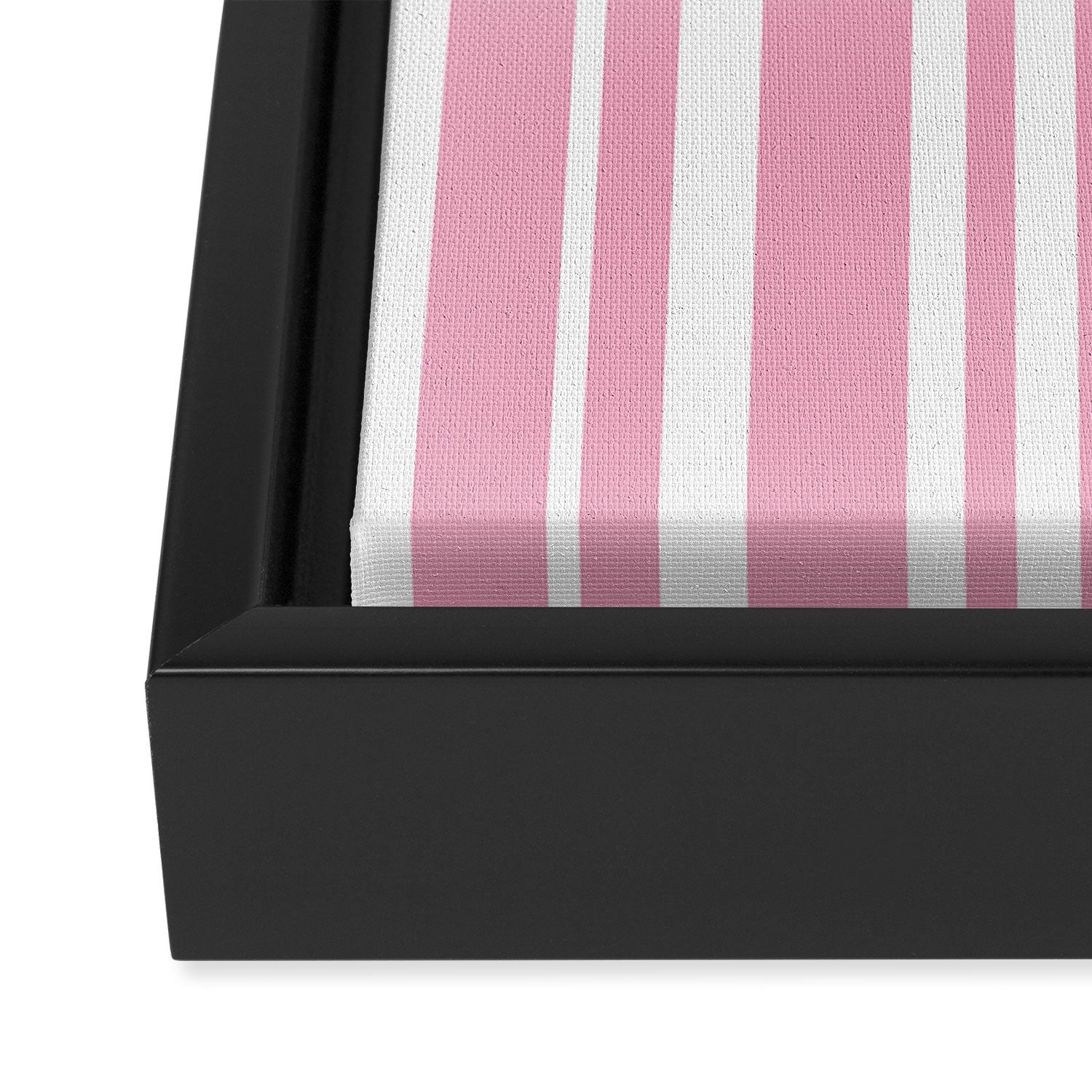 Classic Stripes XXXI - Pastel Pink  Framed Canvas Print Gallery Image 3