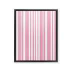 Classic Stripes XXXI - Pastel Pink  Framed Canvas Print Gallery Image 6