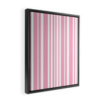Classic Stripes XXXI - Pastel Pink  Framed Canvas Print Gallery Image 2