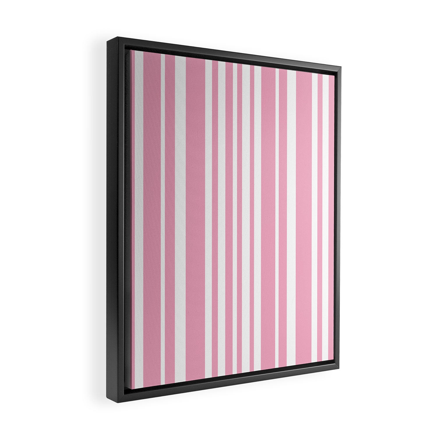 Classic Stripes XXXI - Pastel Pink  Framed Canvas Print Gallery Image 2