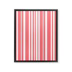 Classic Stripes XXXII - Coral Pink Framed Canvas Print Gallery Image 6