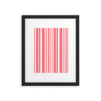 Classic Stripes XXXII - Coral Pink Framed Art Print Gallery Image 5