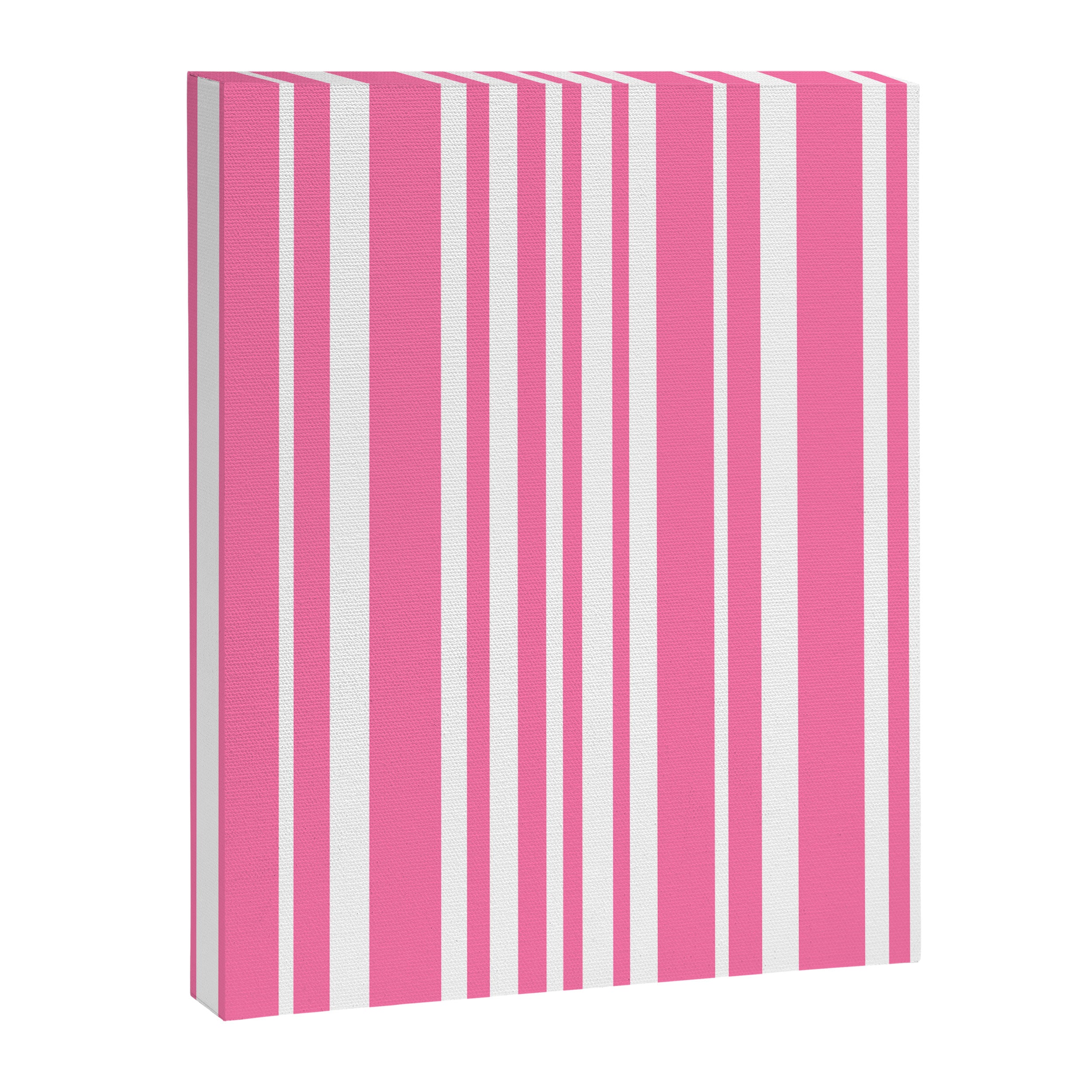 Classic Stripes XXXIII - 90s Barbie Pink Canvas Print Gallery Image 6