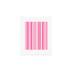 Classic Stripes XXXIII - 90s Barbie Pink Art Print Gallery Image 1
