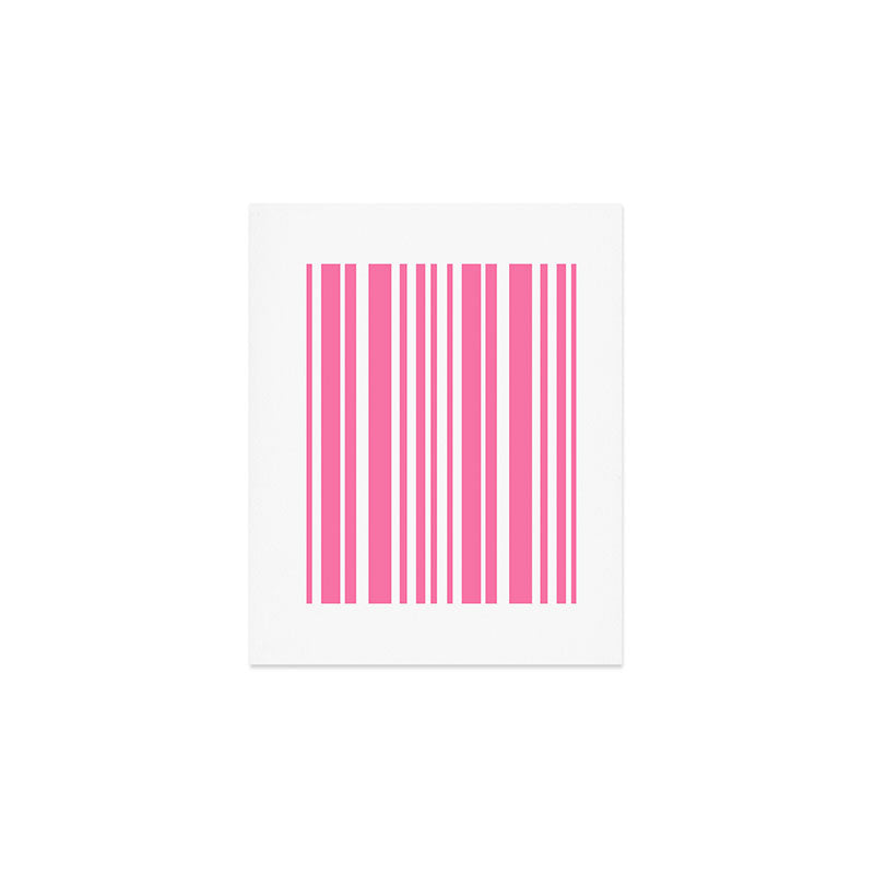 Classic Stripes XXXIII - 90s Barbie Pink Art Print Gallery Image 1