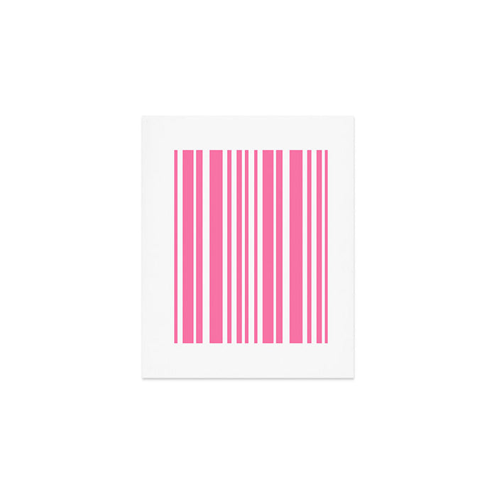 Classic Stripes XXXIII - 90s Barbie Pink Art Print Gallery Image 1
