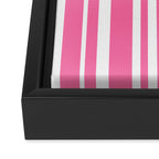 Classic Stripes XXXIII - 90s Barbie Pink Framed Canvas Print Gallery Image 3