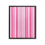 Classic Stripes XXXIII - 90s Barbie Pink Framed Canvas Print Gallery Image 6