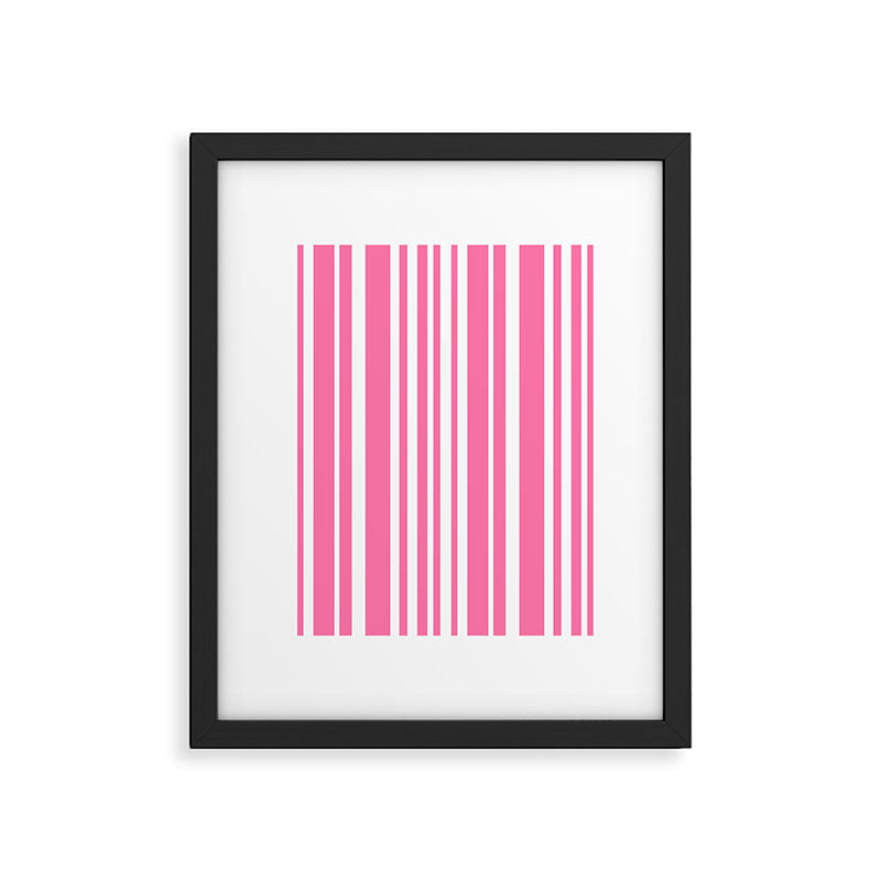 Classic Stripes XXXIII - 90s Barbie Pink Framed Art Print Gallery Image 5