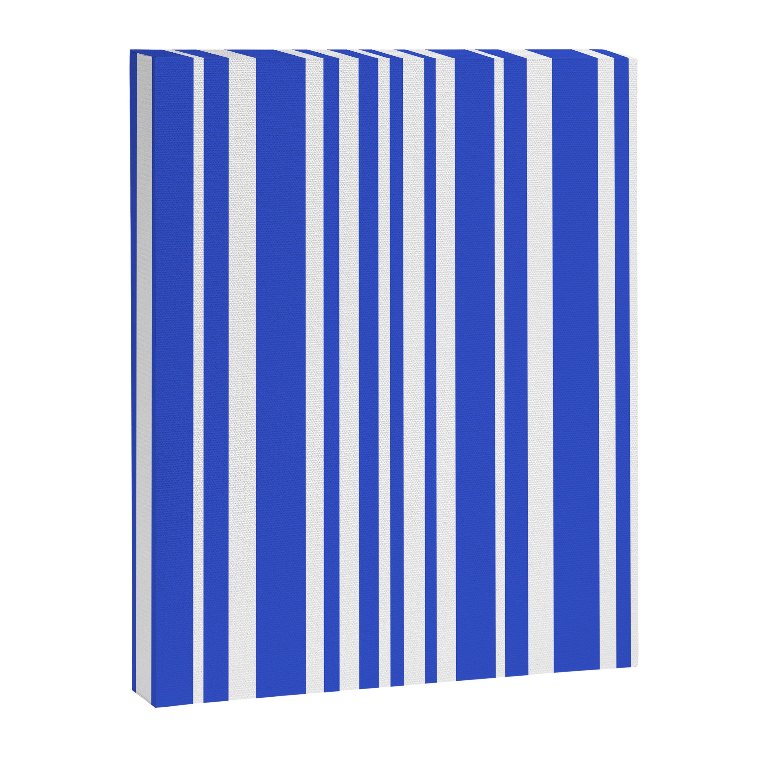  Classic Stripes XXXIV - Bright Blue Canvas Print Gallery Image 6