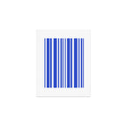  Classic Stripes XXXIV - Bright Blue Art Print Gallery Image 1