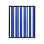  Classic Stripes XXXIV - Bright Blue Framed Canvas Print Gallery Image 6