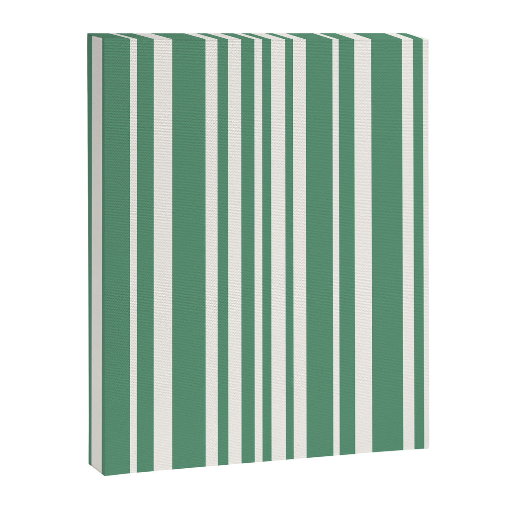 Classic Stripes XXXIX - Kelly Green Canvas Print Gallery Image 6