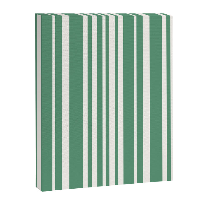 Classic Stripes XXXIX - Kelly Green Canvas Print Gallery Image 1