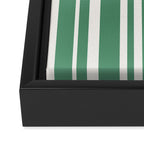 Classic Stripes XXXIX - Kelly Green Framed Canvas Print Gallery Image 3