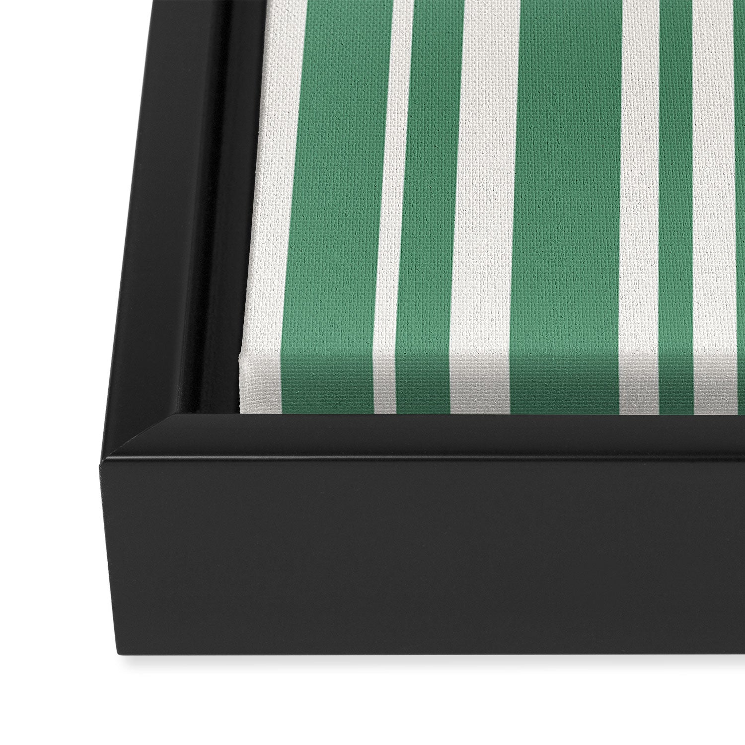 Classic Stripes XXXIX - Kelly Green Framed Canvas Print Gallery Image 3