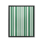 Classic Stripes XXXIX - Kelly Green Framed Canvas Print Gallery Image 6