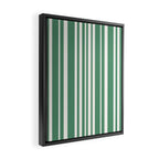 Classic Stripes XXXIX - Kelly Green Framed Canvas Print Gallery Image 2