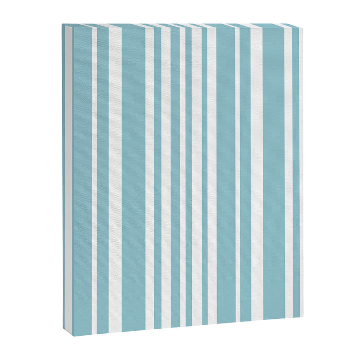 Classic Stripes XXXV - Sky Blue Canvas Print Gallery Image 1