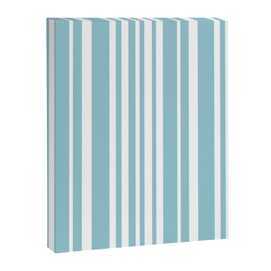 Classic Stripes XXXV - Sky Blue Canvas Print Gallery Image 6