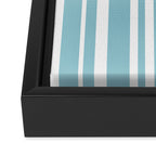 Classic Stripes XXXV - Sky Blue Framed Canvas Print Gallery Image 3