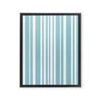 Classic Stripes XXXV - Sky Blue Framed Canvas Print Gallery Image 6