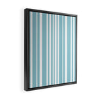 Classic Stripes XXXV - Sky Blue Framed Canvas Print Gallery Image 2